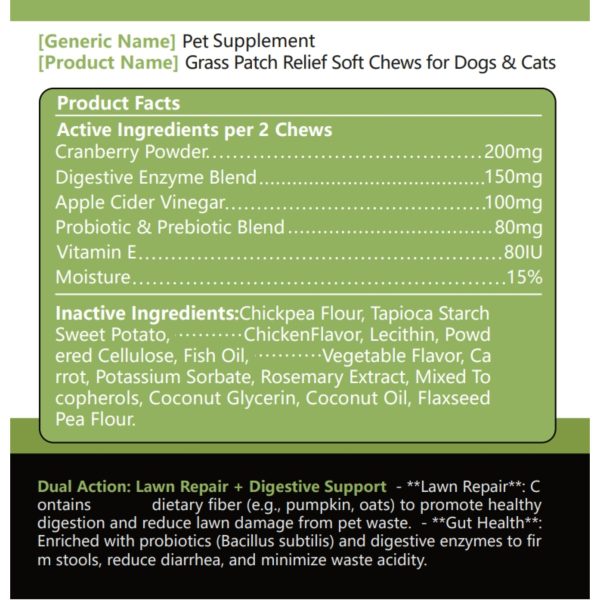 Grass Patch Relief Soft Chews for Dogs & cats - 图片 4